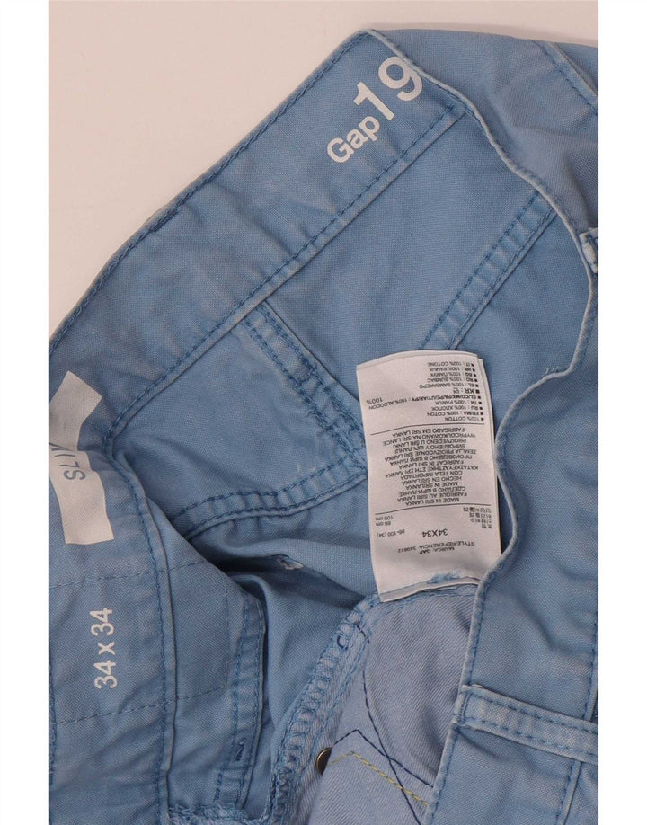 Gap Herre Slim Casual Bukser W34 L34 Blå Bomuld