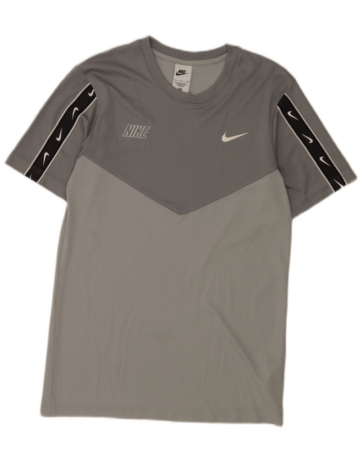 Nike Herre grafisk T-shirt Top Lille grå Colourblock Polyester
