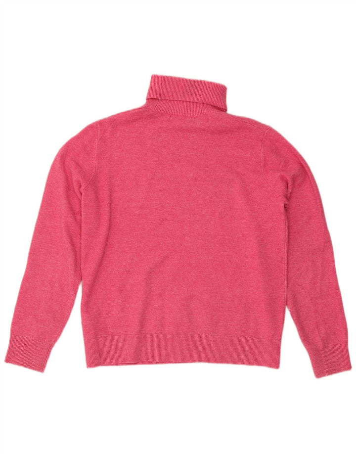 Marks & Spencer Dame Rullehals sweater UK 10 Small Pink Flecked