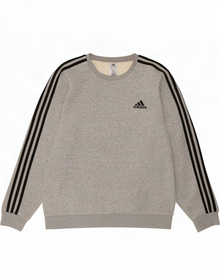 Adidas Sweatshirt til mænd, stor grå bomuld