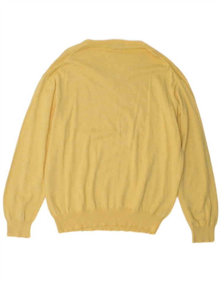 Gant Herre V-hals sweater 2XL gul bomuld