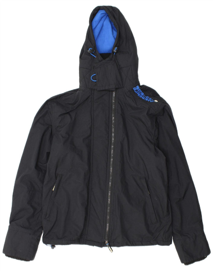 SUPERDRY Graphic Windbreaker Jacket til kvinder UK 14 Medium Black