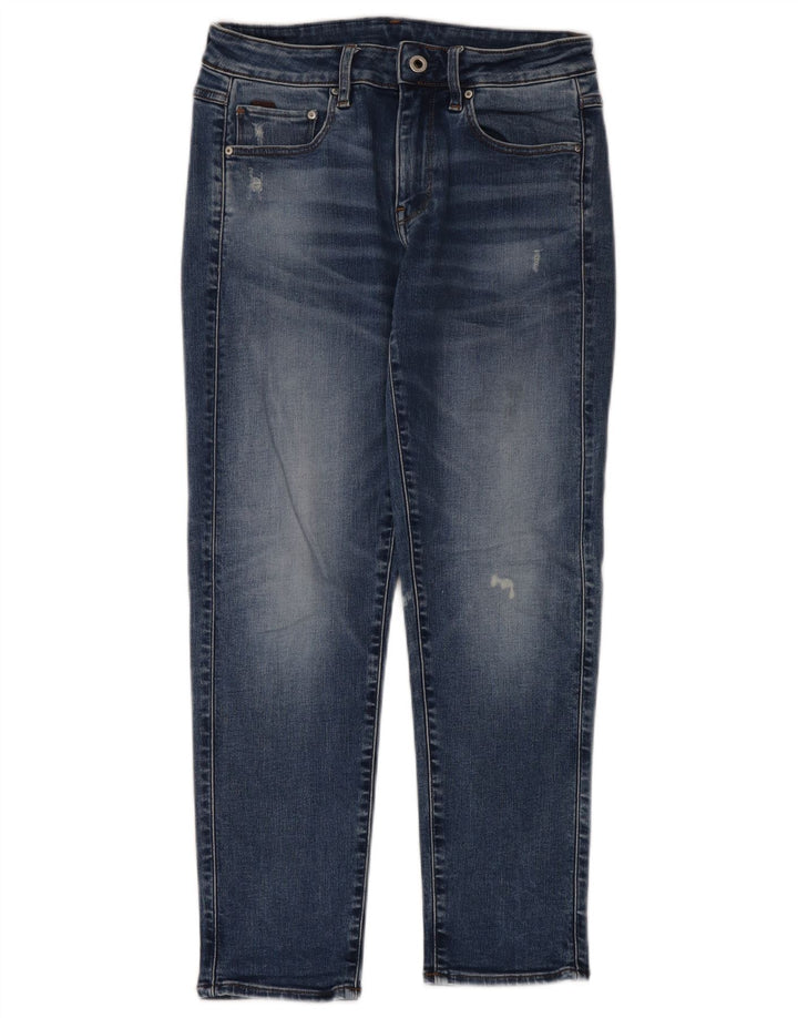 G-Star Dame Distressed Slim Jeans W24 L30 Blå Bomuld