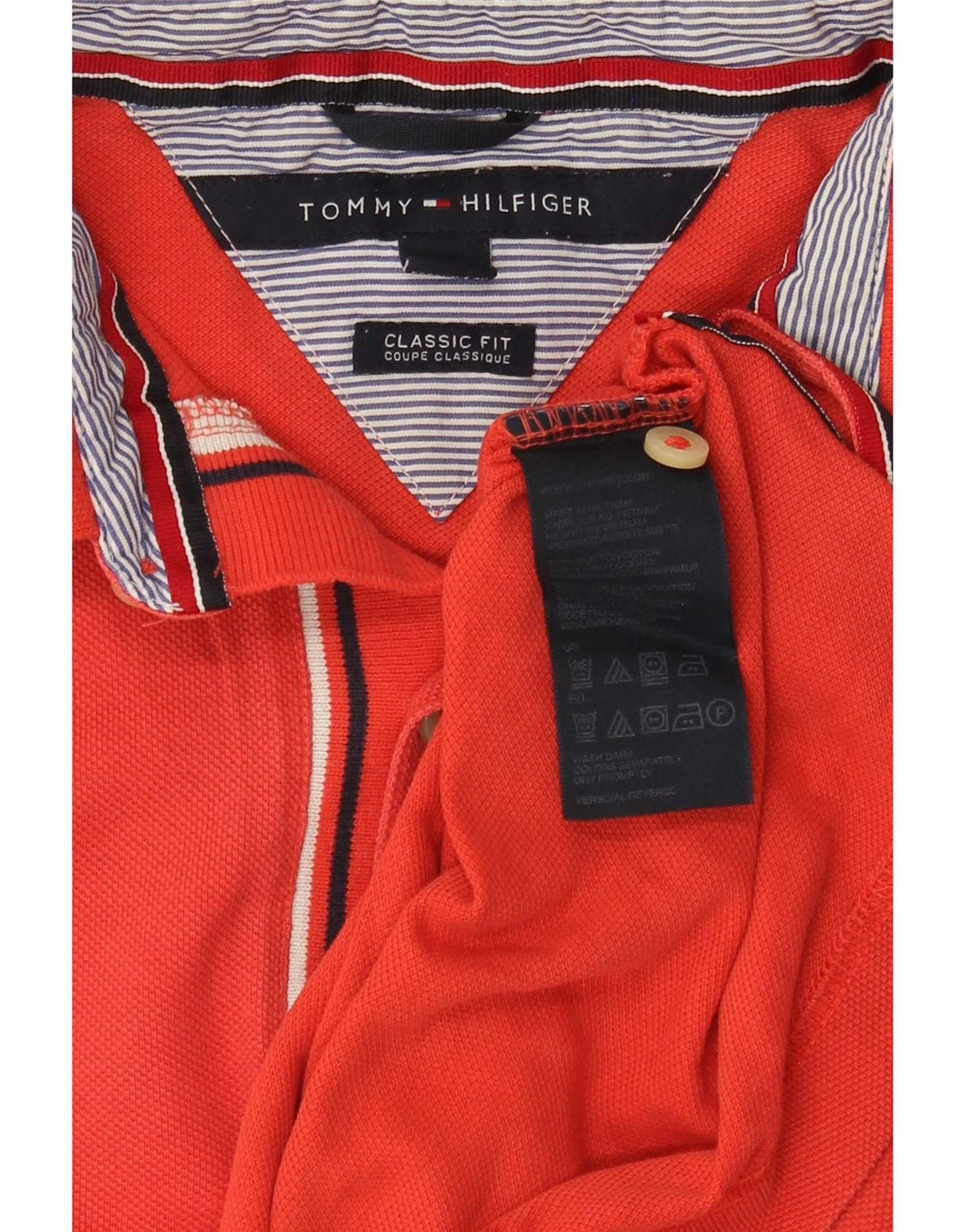Tommy Hilfiger Herre Classic Fit Polo Shirt Medium Rød Bomuld