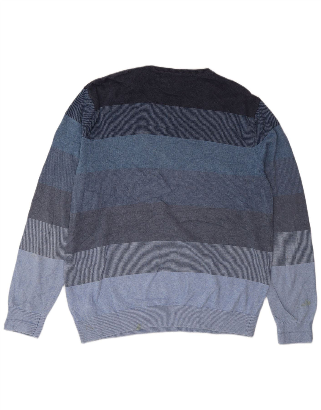 Marks & Spencer Herre sweater med rund hals, stor blå stribet