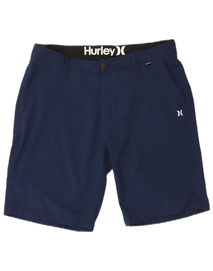 Hurley Herre Chino Shorts W34 Large Navy Blue Polyester