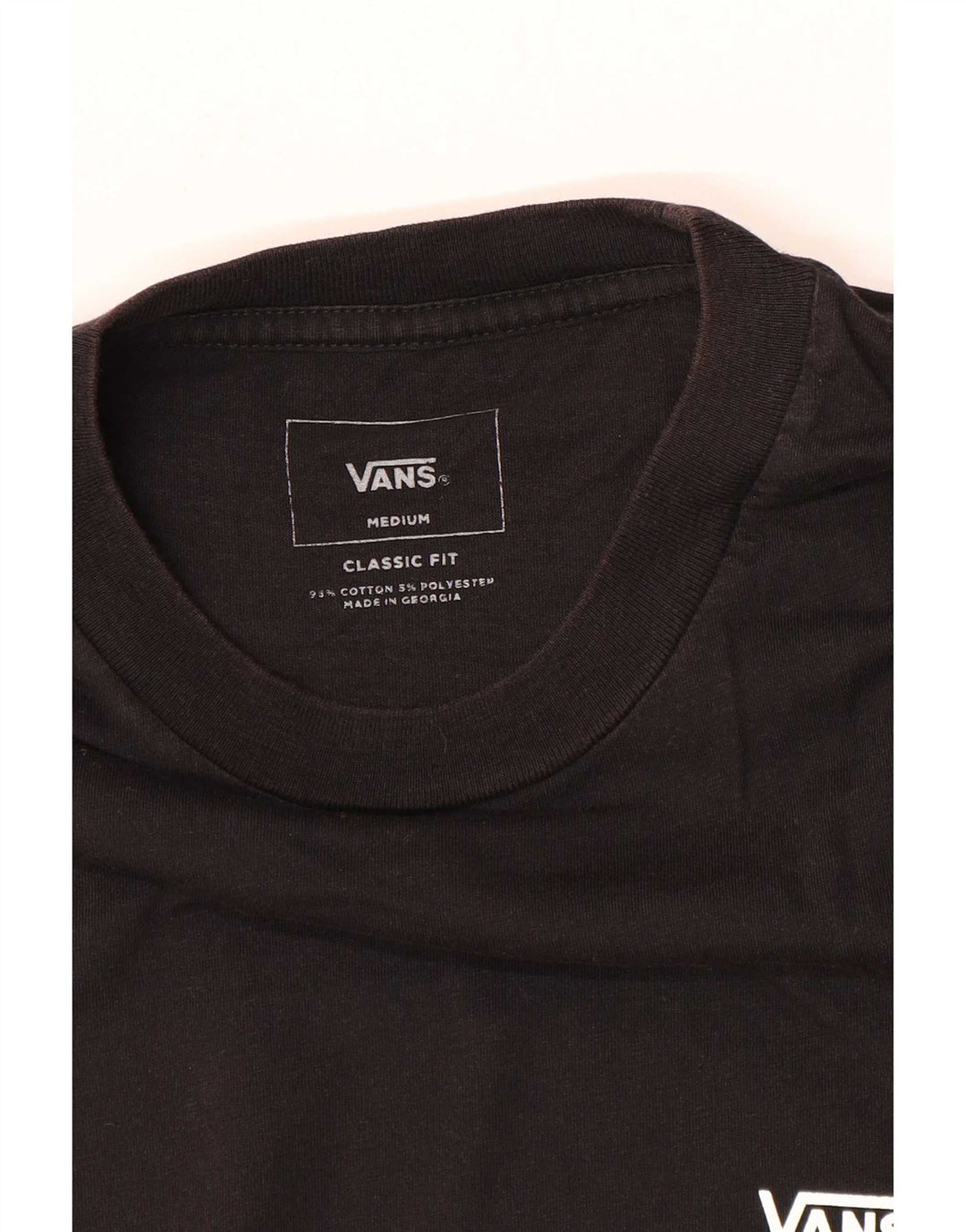 Vans Herre Classic Fit T-Shirt Top Medium Sort Colourblock