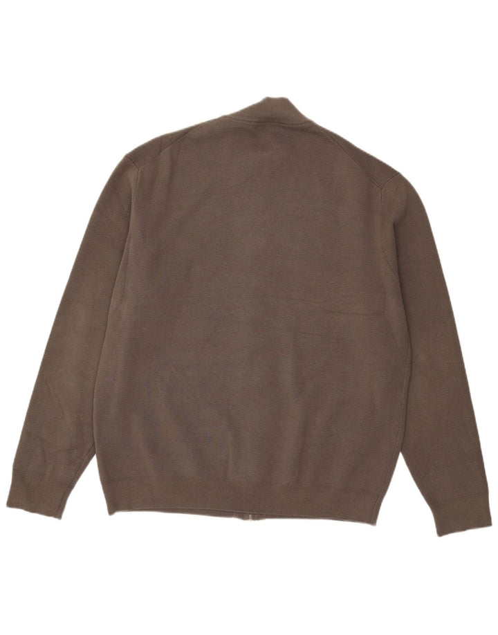 Massimo Dutti Herre Cardigansweater XL Grå Bomuld