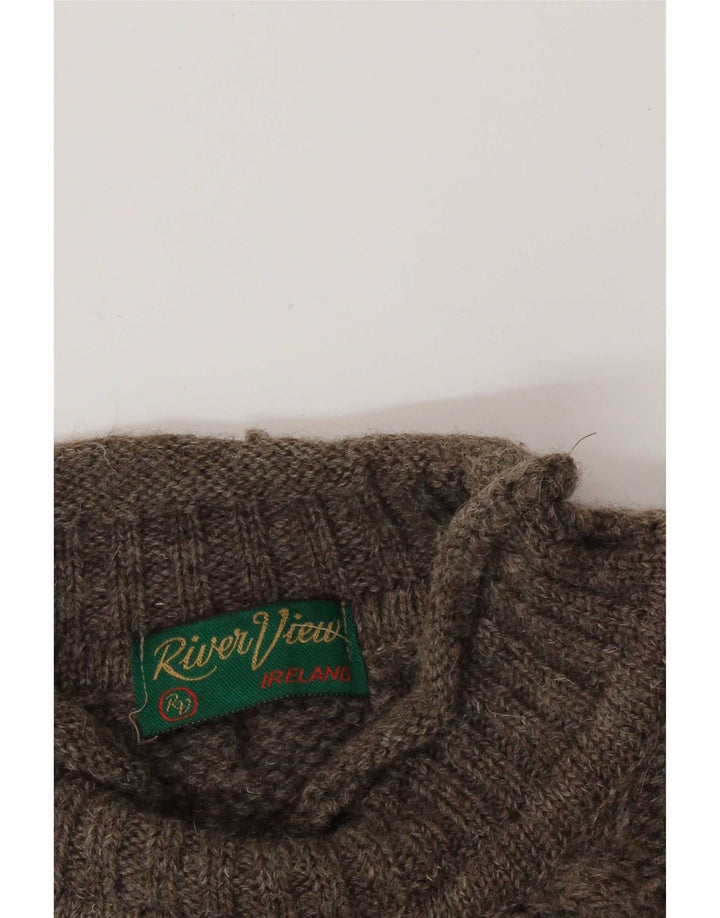 Vintage Herre Turtle Neck Jumper Sweater XL Brun