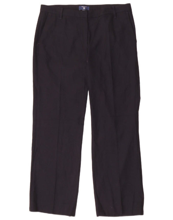 Gant lige jakkesæt til kvinder bukser UK 14 Large W30 L29 Marineblå polyester