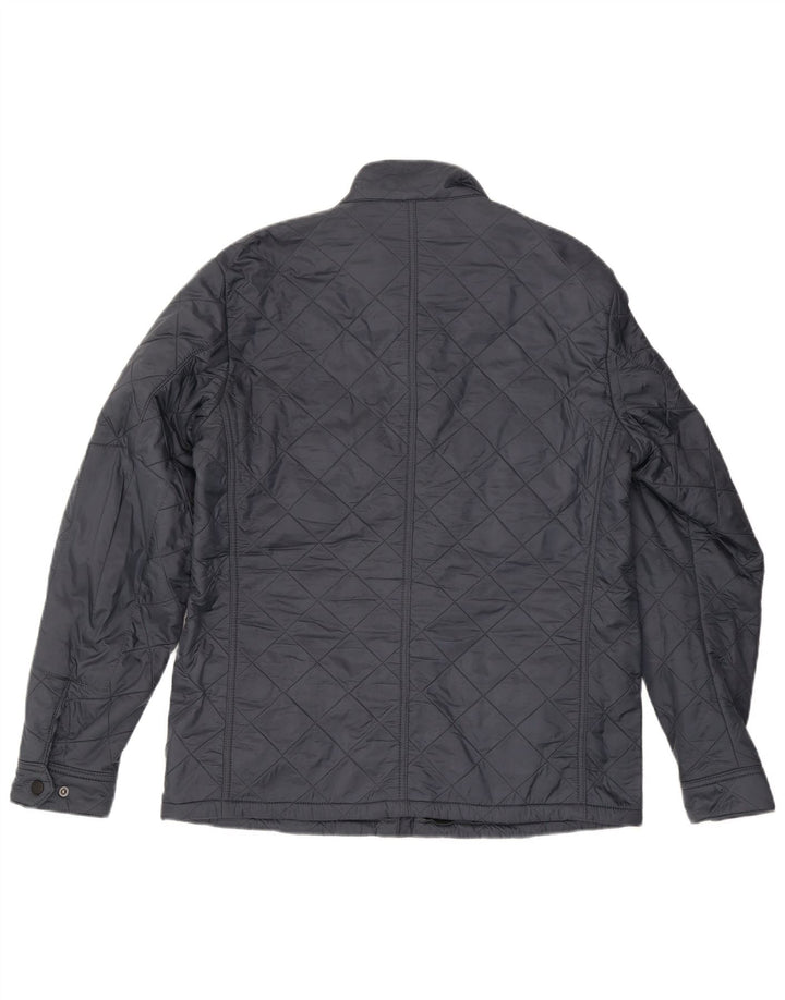 BARBOUR Herre quiltet jakke UK 40 Stor marineblå polyamid