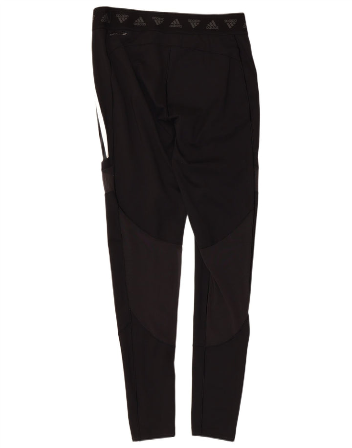 Adidas Dame Leggings UK 16/18 Stor Sort Polyester