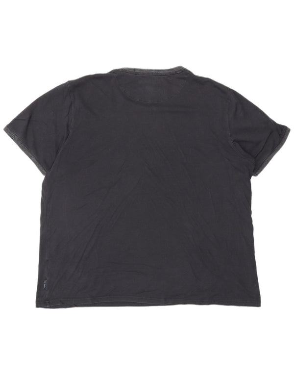 TED BAKER Herre T-Shirt Top 2XL Marineblå Bomuld