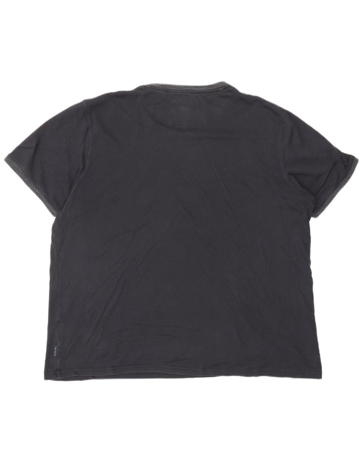 TED BAKER Herre T-Shirt Top 2XL Marineblå Bomuld