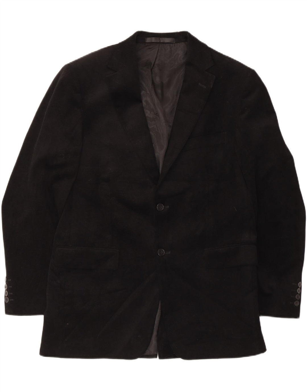 Marks & Spencer Herre 2-knaps Velour Blazer Jacket UK 40 Medium Sort
