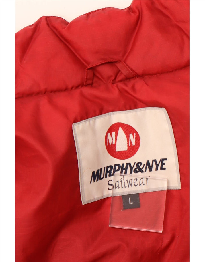 MURPHY & NYE Polstret Gilet til mænd UK 40 Large Bourgogne Polyamid