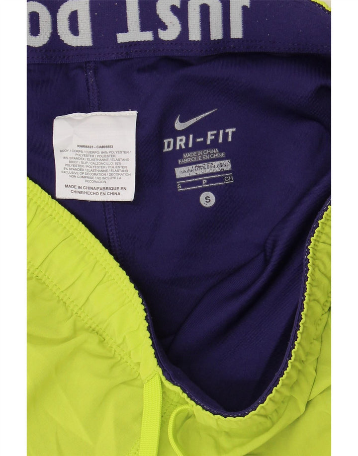 NIKE Dri Fit sportsshorts til kvinder UK 10 Lille grøn polyester