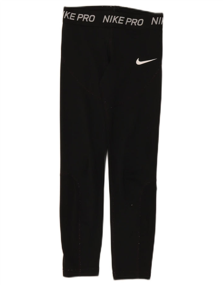 Nike piger Dri Fit grafiske leggings 9-10 år sort polyester