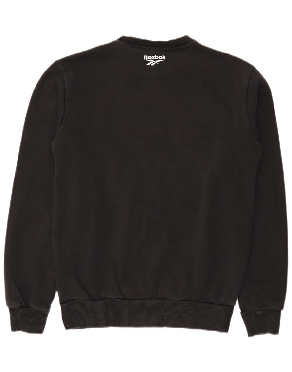 Reebok Herre Grafisk Sweatshirt Jumper Lille sort bomuld