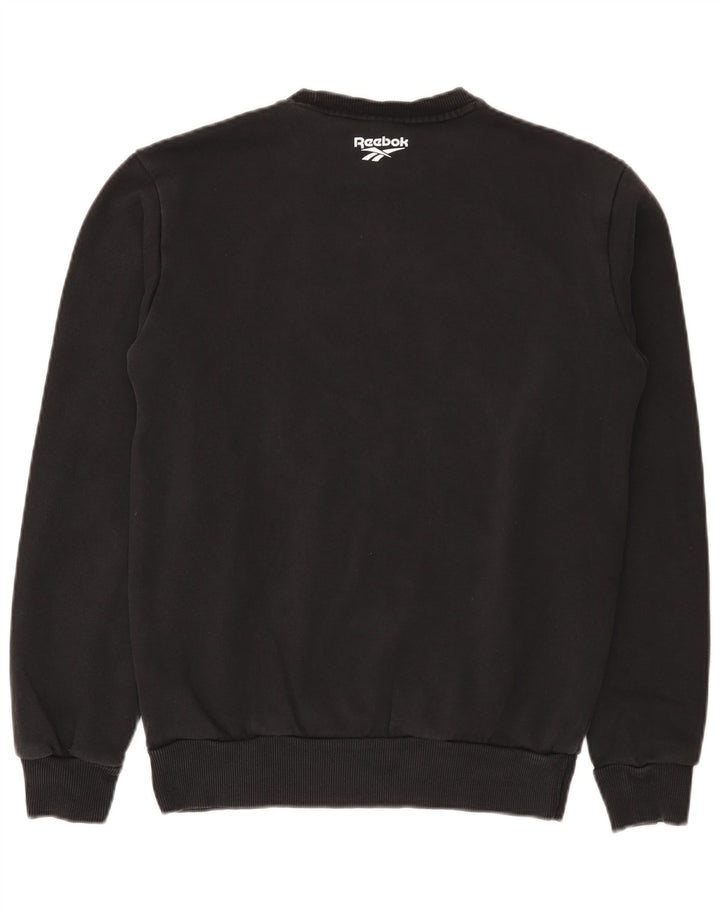 Reebok Herre Grafisk Sweatshirt Jumper Lille sort bomuld