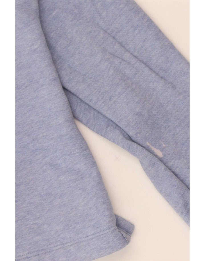 Fat Face Dame Button Neck Sweatshirt Jumper UK 12 Medium Blue Bomuld