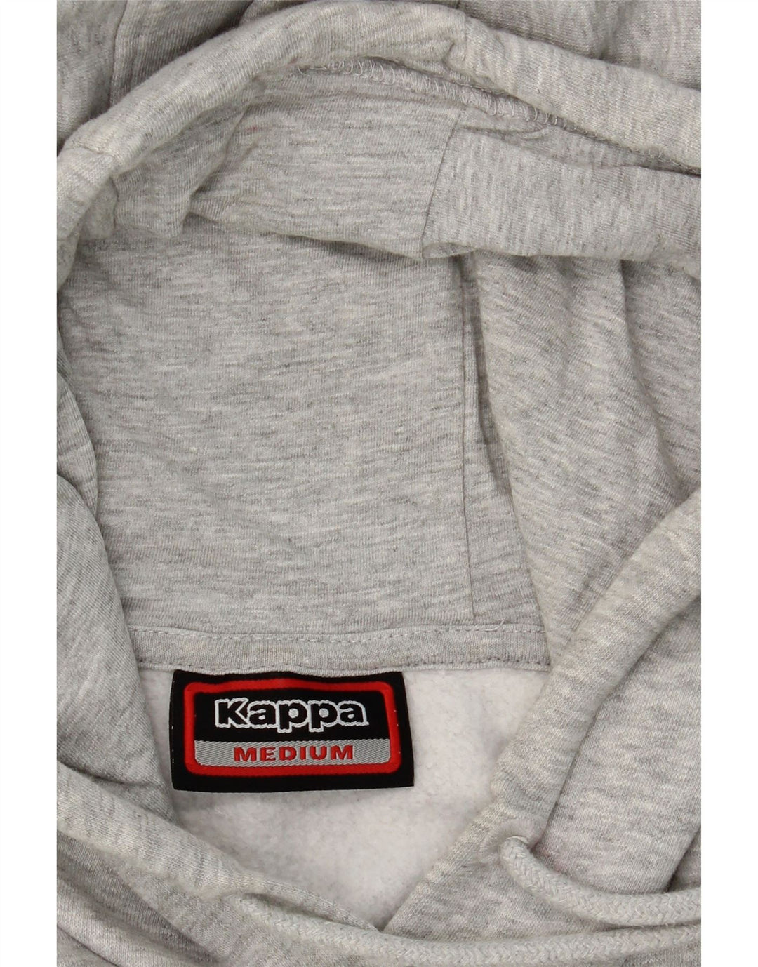 KAPPA Womens Graphic Hoodie Jumper UK 14 Medium Grey Cotton Vintage Kappa and Second-Hand Kappa from Messina Hembry 