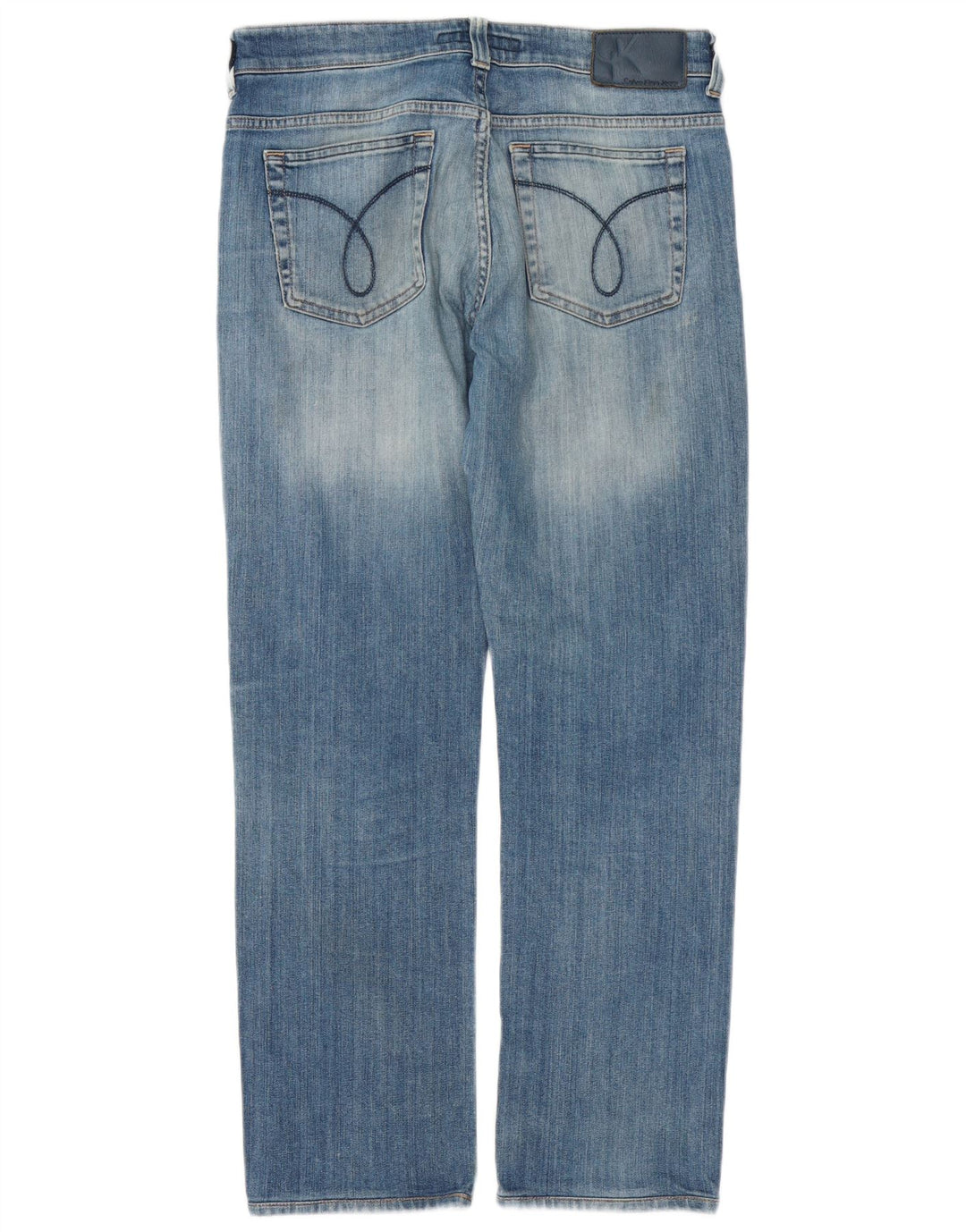 CALVIN KLEIN Distressed Slim Jeans til mænd W34 L30 Blå