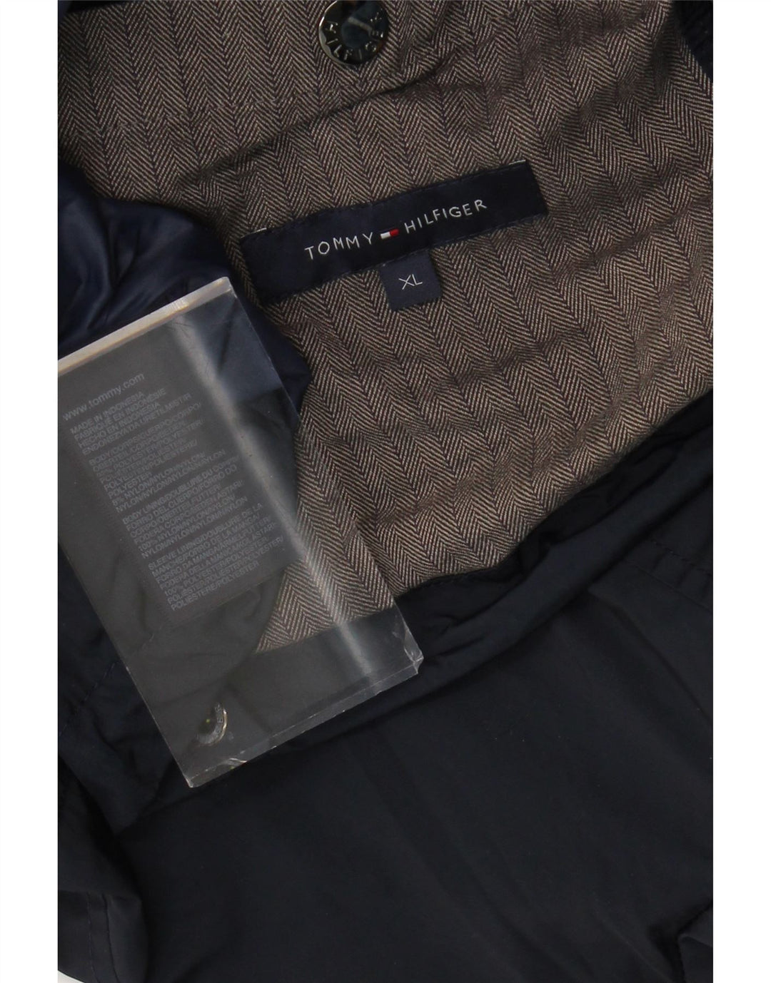 TOMMY HILFIGER Herre Utility Jacket UK 42 XL Navy Blue Polyester