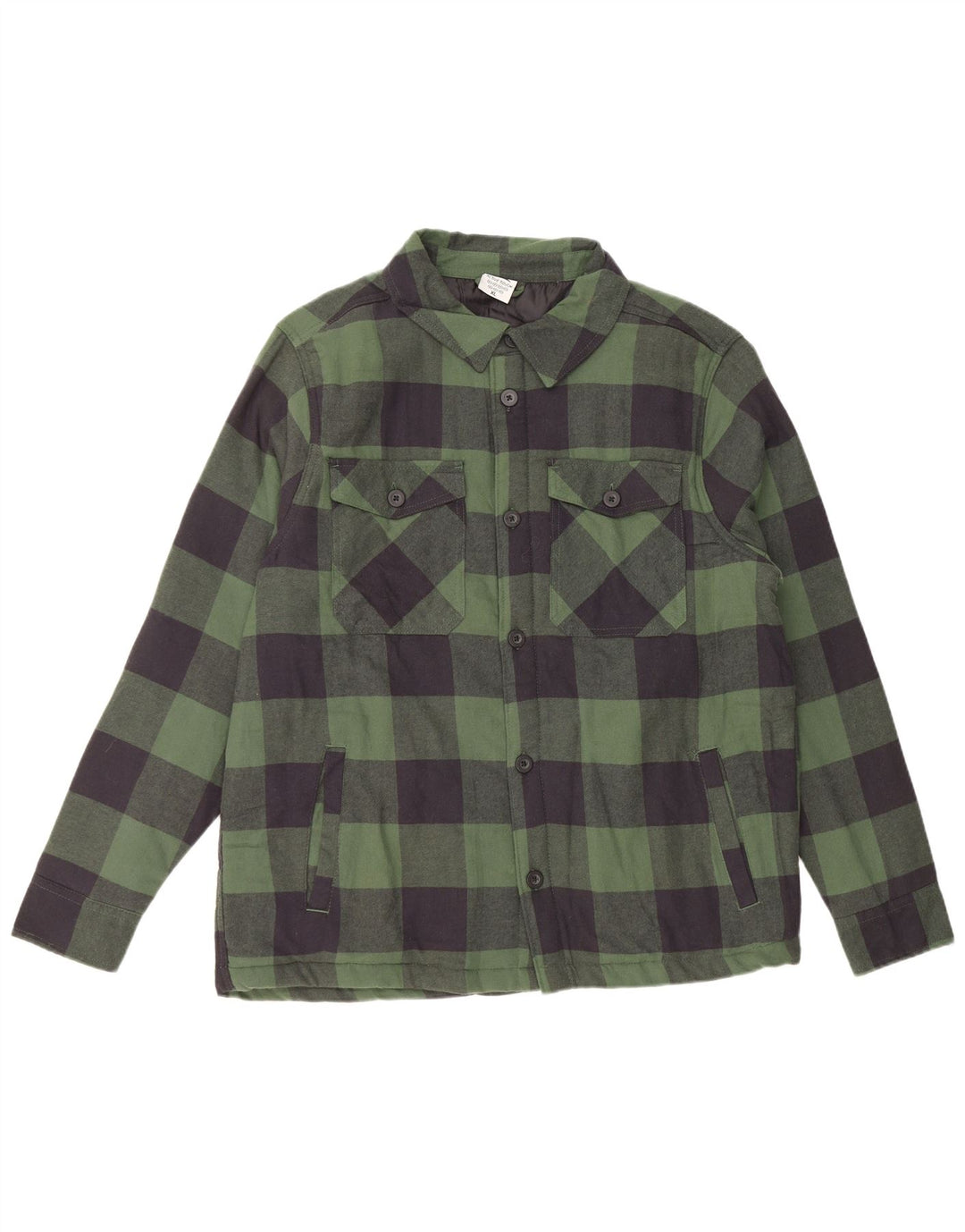 ACTIVE TOUCH Herre Lumberjack Flanel Shirt XL Grøn Gingham Bomuld