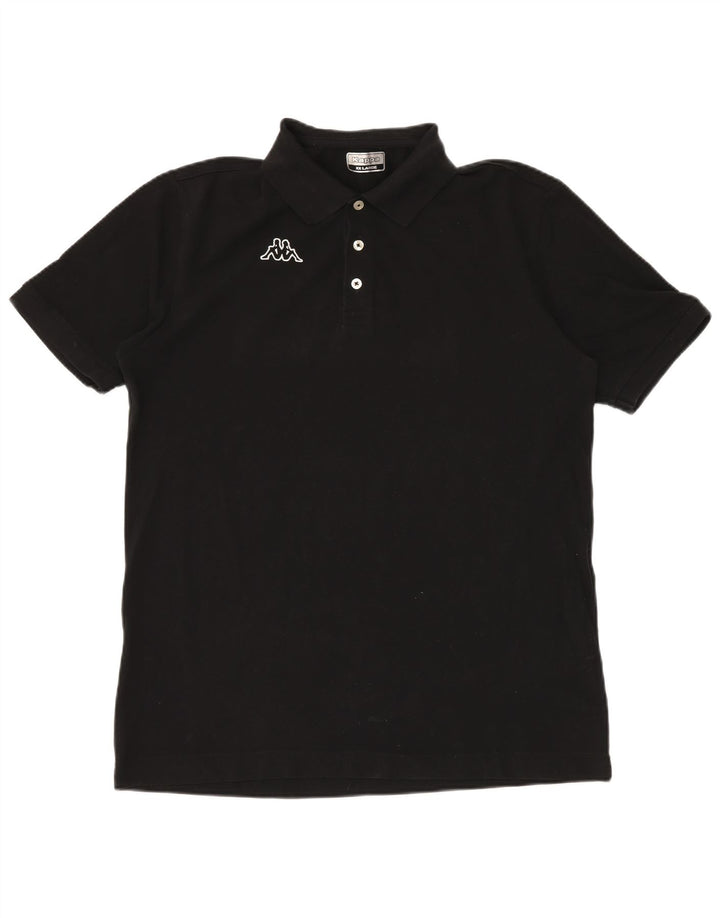KAPPA Mens Polo Shirt 2XL Black Cotton