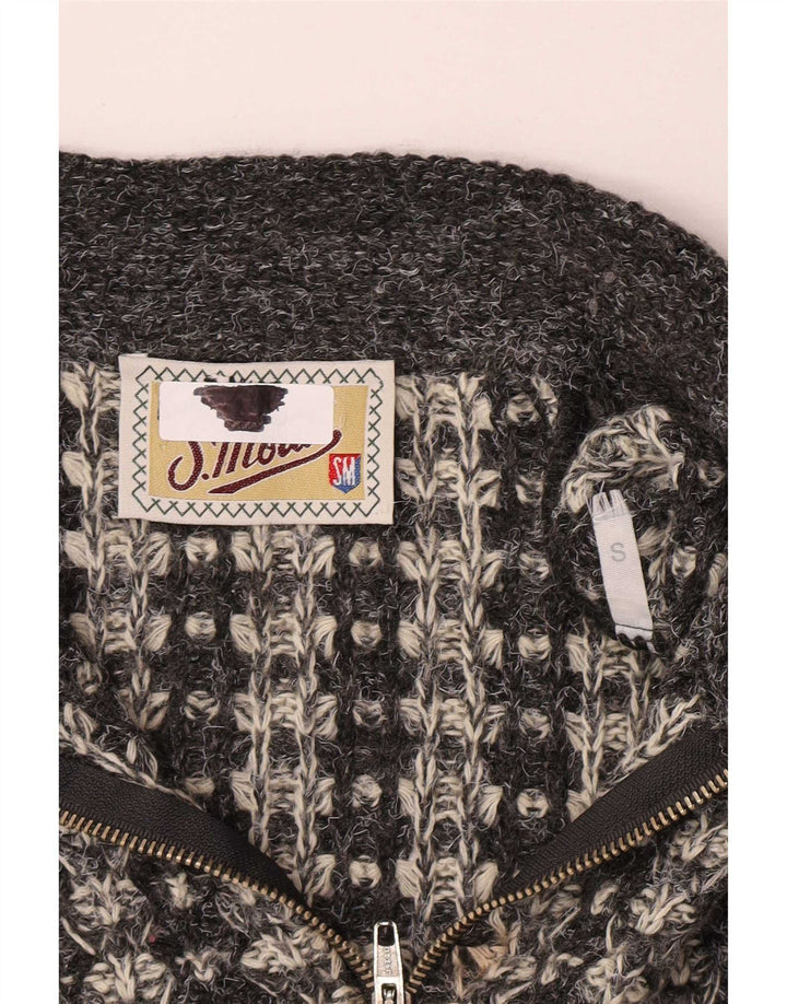 S.Moritz herre lynlås-hals sweater lille grå stribet