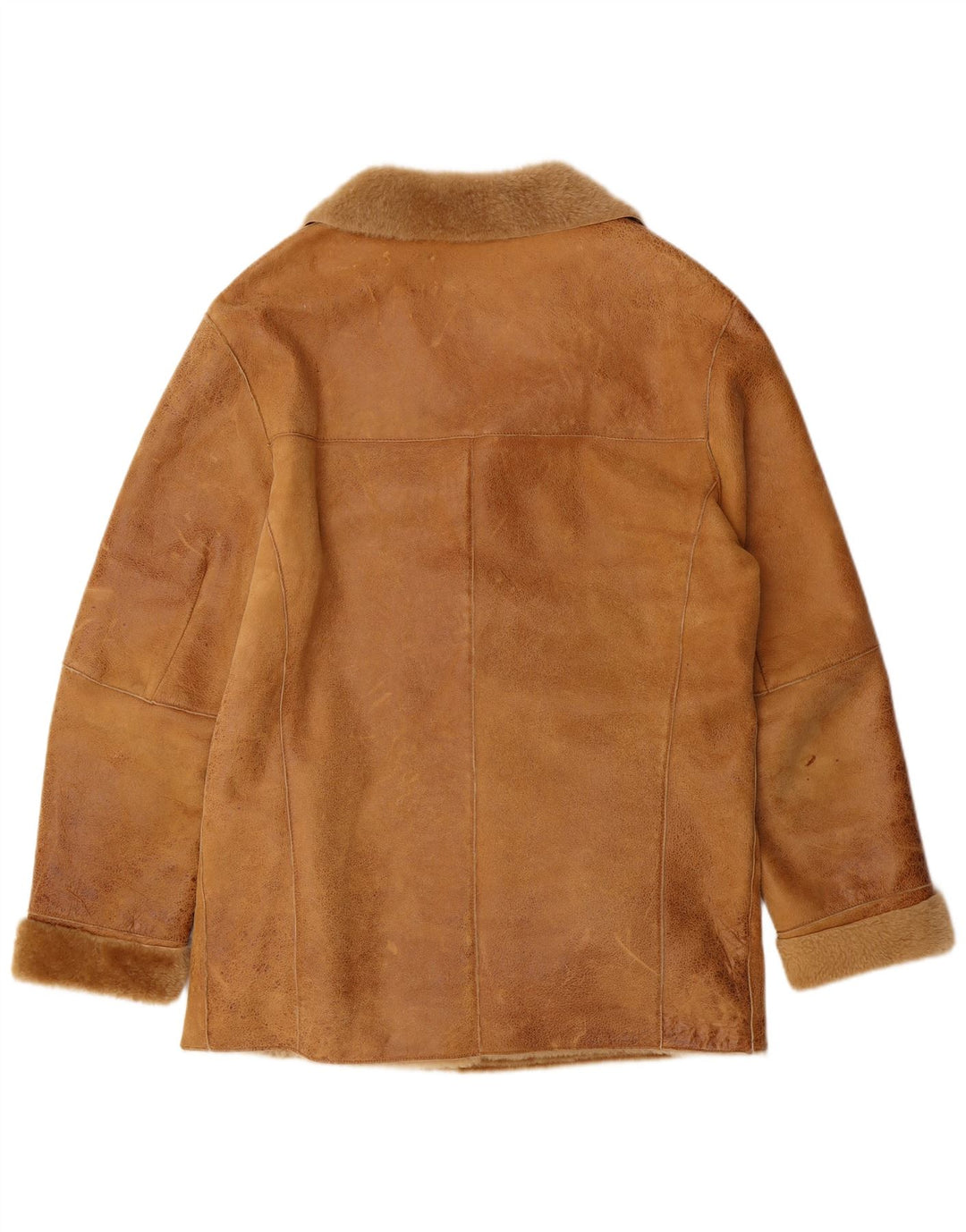 MUNPER Mens Shearling Jacket IT 50 Large Brown Leather