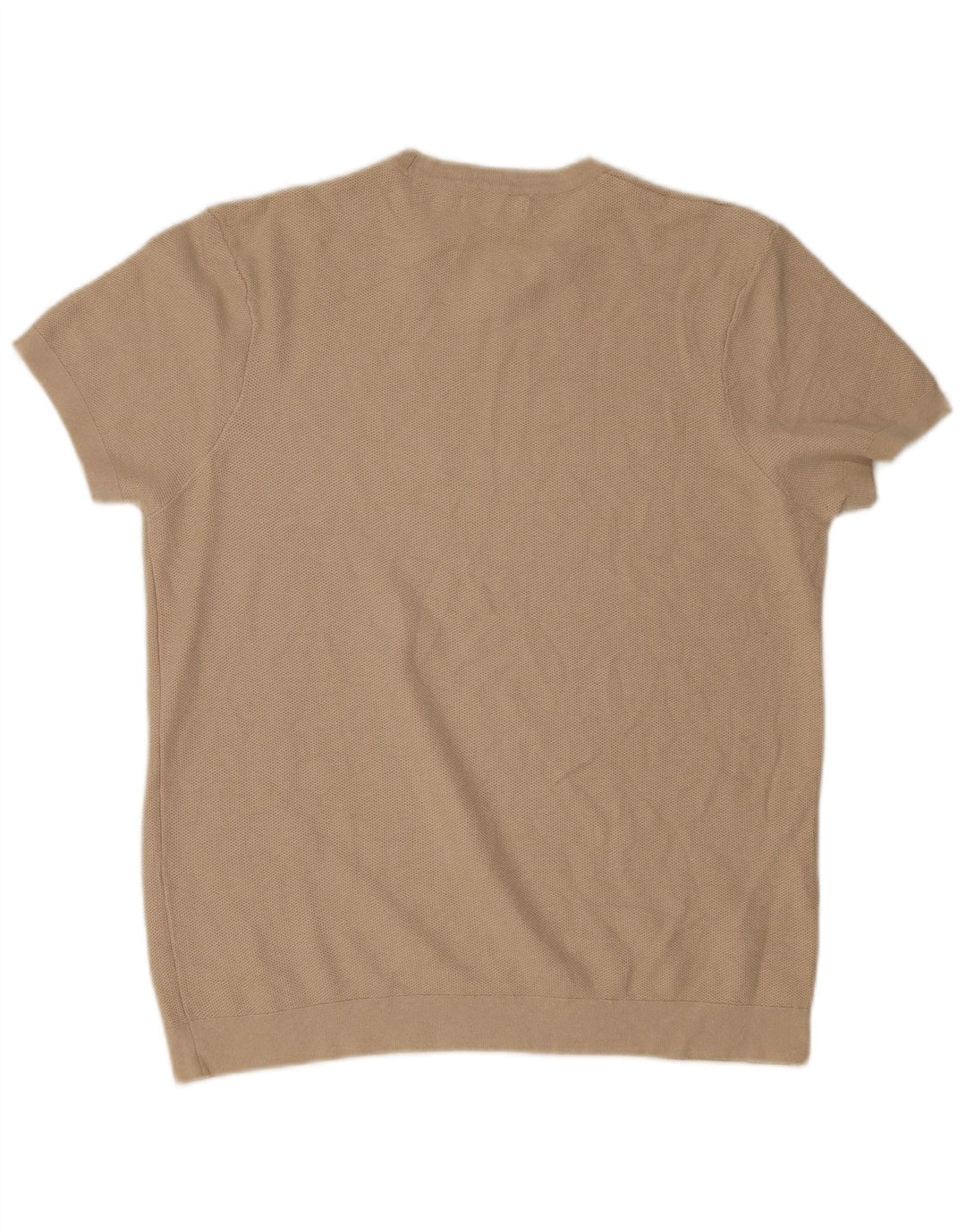 Zara Herre kortærmet rund hals sweater mellembeige