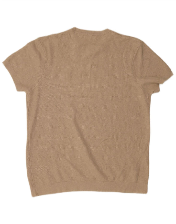 Zara Herre kortærmet rund hals sweater mellembeige