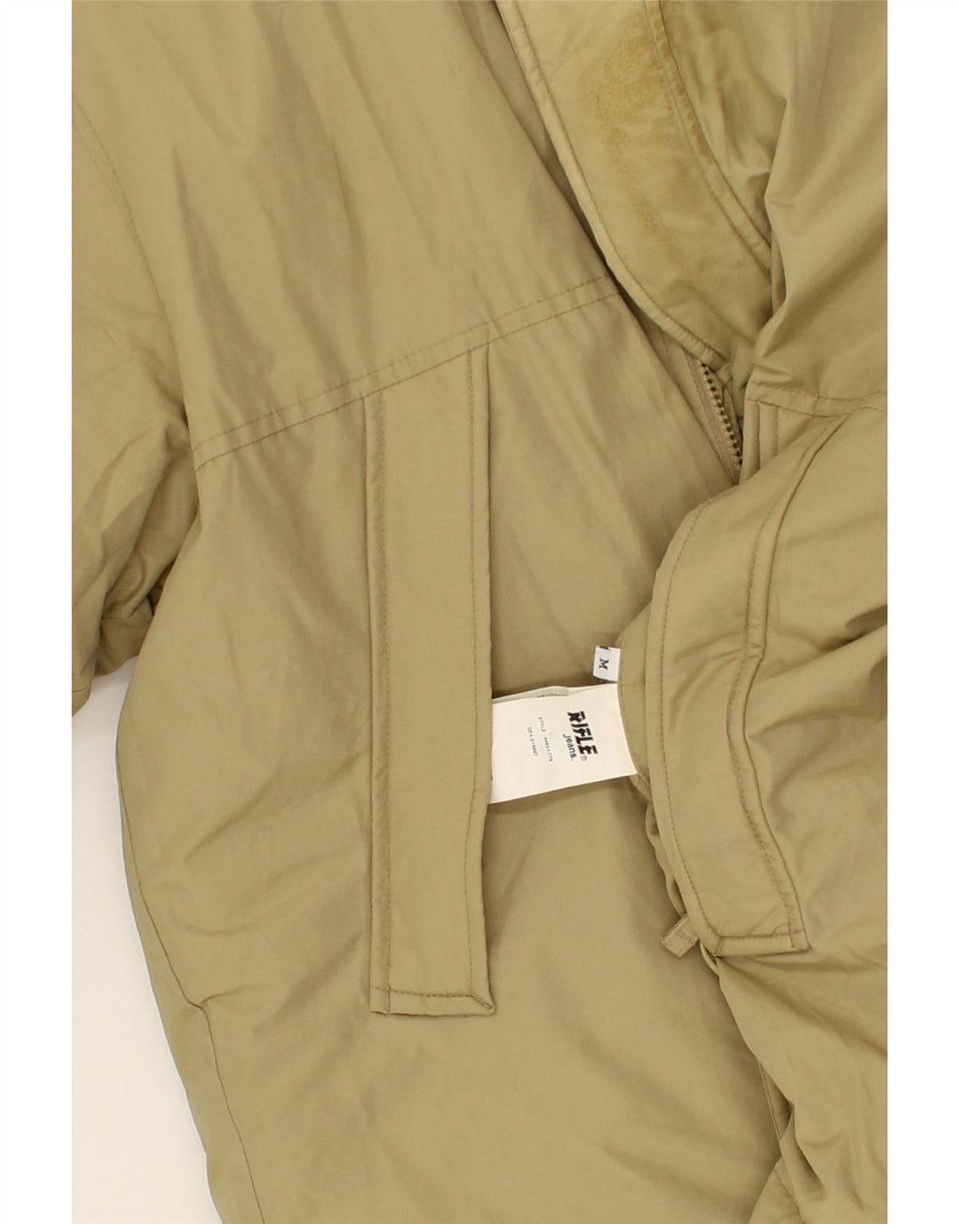 RIFLE Mens Reversible Padded Jacket UK 38 Medium Beige Polyamide Vintage Rifle and Second-Hand Rifle from Messina Hembry 