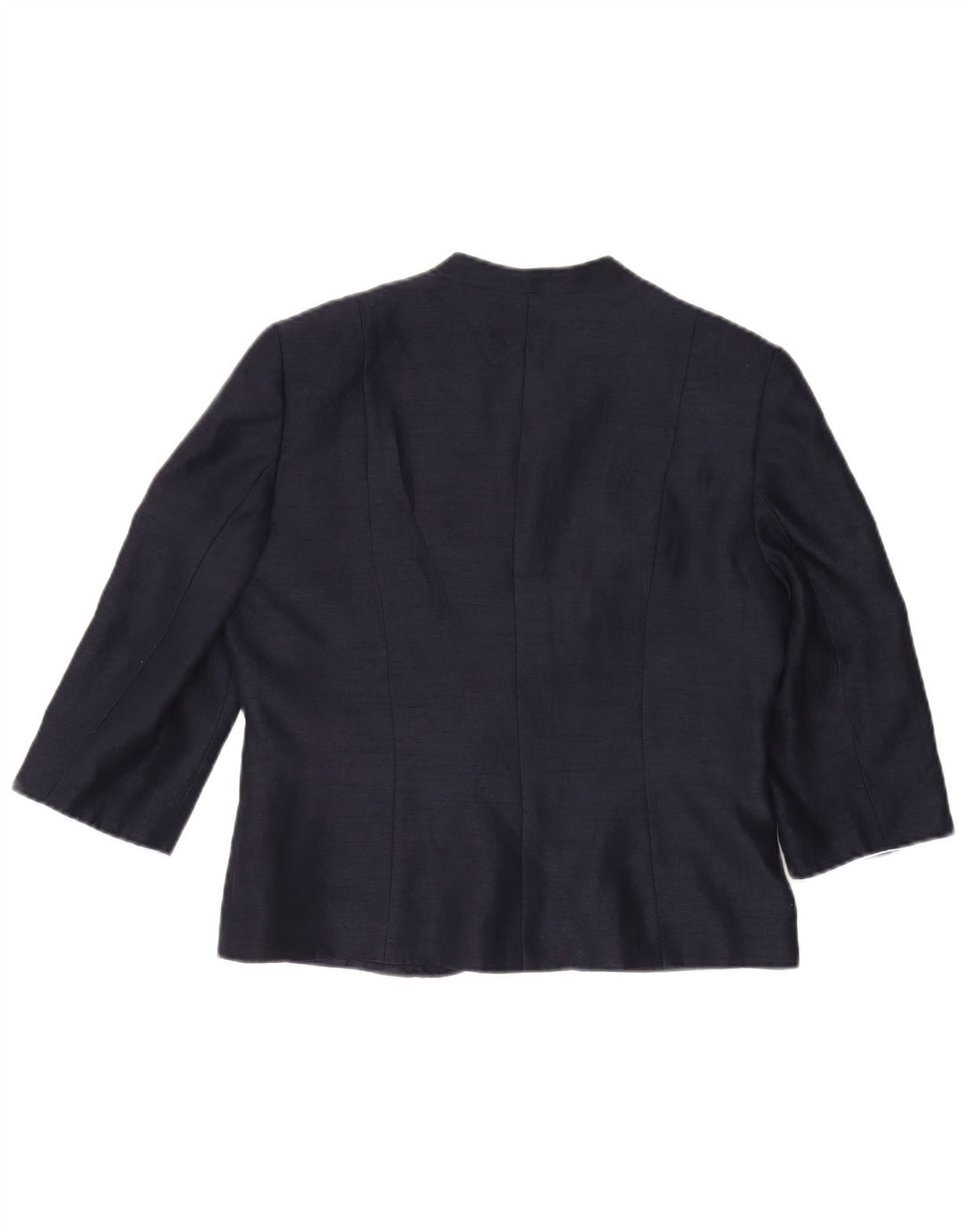 JACQUES VERT Dame 3/4-ærmet Bolero-jakke UK 14 Large Navy Blue