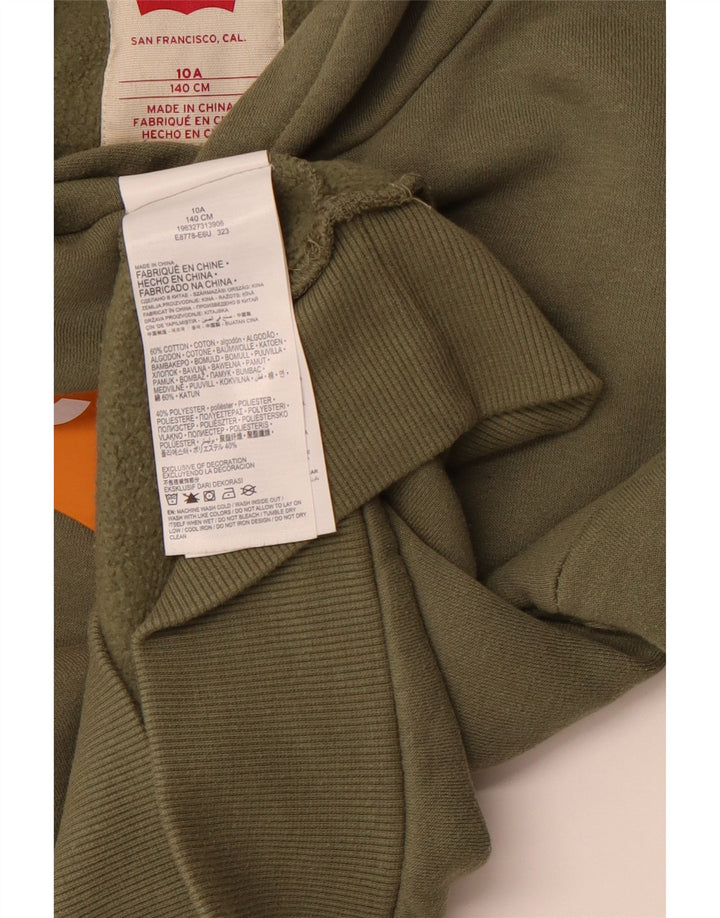 LEVI'S Grafisk hættetrøje til drenge 9-10 år Grøn bomuld