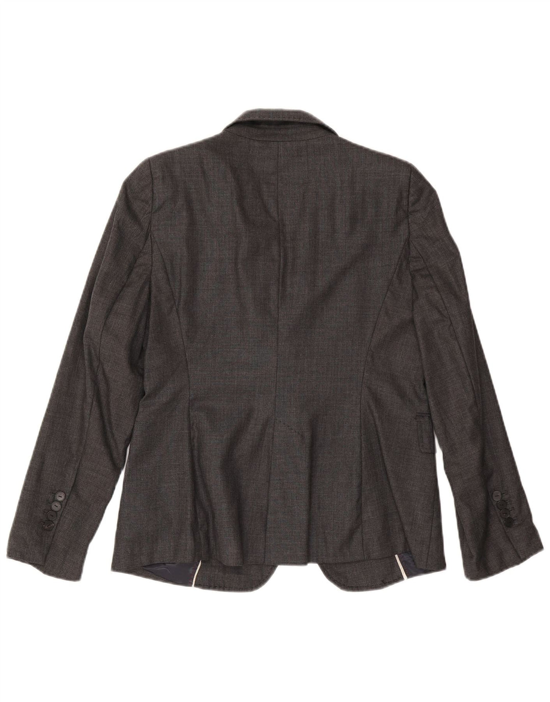 Zara Dame 1-knaps blazerjakke US 8 Medium Grey Uld