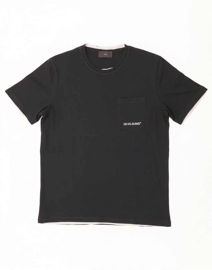 Liu Jo Herre T-Shirt Top Medium Sort