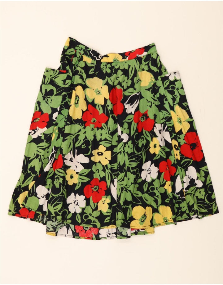 VINTAGE Womens Flared Skirt W29 Medium Multicoloured Floral Vintage Vintage and Second-Hand Vintage from Messina Hembry 