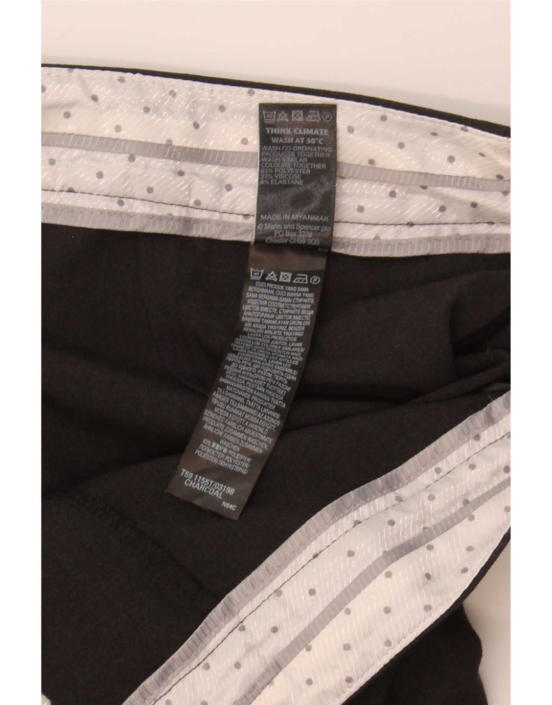 Marks & Spencer Lige fritidsbukser til kvinder W34 L29 Grå polyester