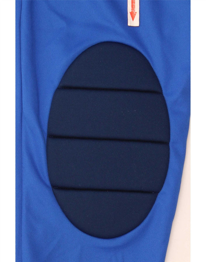 Adidas Herre Climalite Top Langærmet Medium Blue Colourblock Polyester