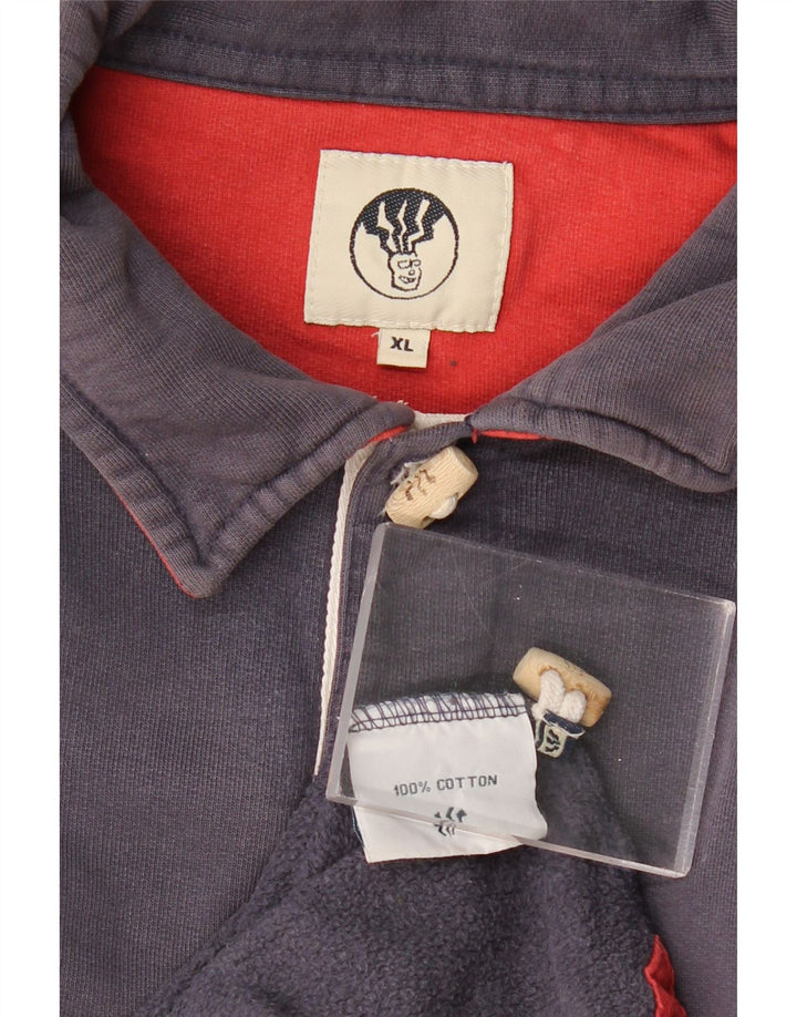 FAT FACE Langærmet herre poloshirt XL marineblå bomuld