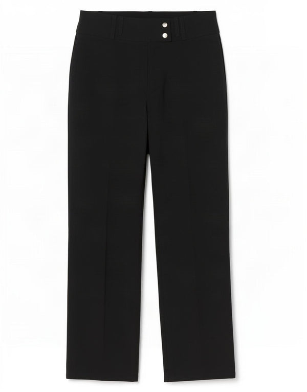 Marks & Spencer Dame Bootcut Chino Bukser UK 12 Medium W29 L28 Sort