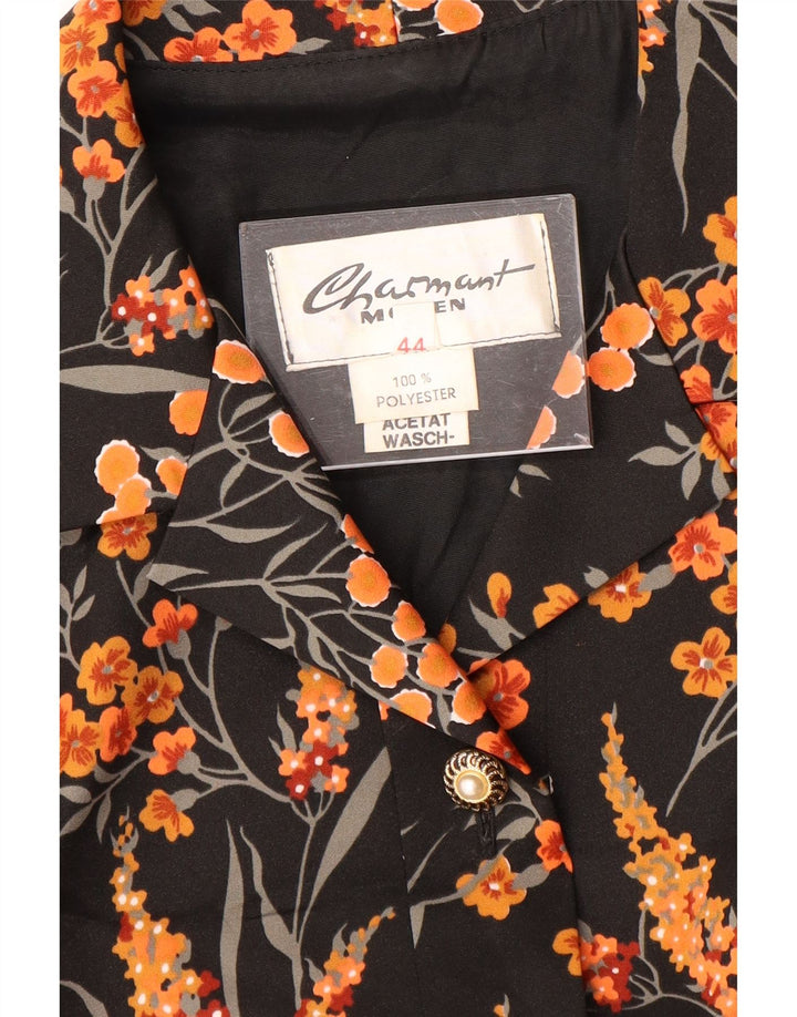 CHARMANT Dame Maxikjole IT 44 Medium Black Floral Polyester