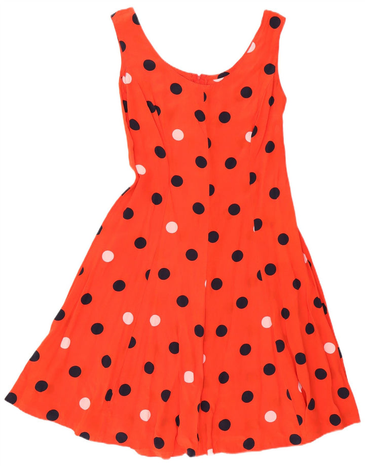 Vintage solkjole til kvinder UK 14 Medium Red Polka Dot