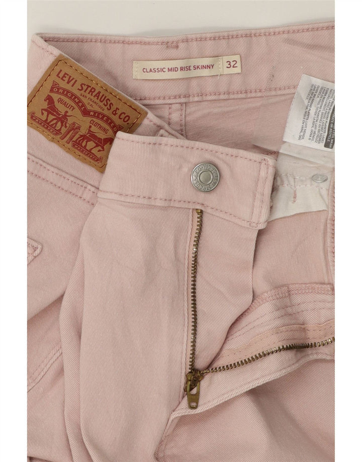 LEVI'S Womens Classic Mid Rise Skinny Jeans W32 L29 Pink Vintage Levi's and Second-Hand Levi's from Messina Hembry 
