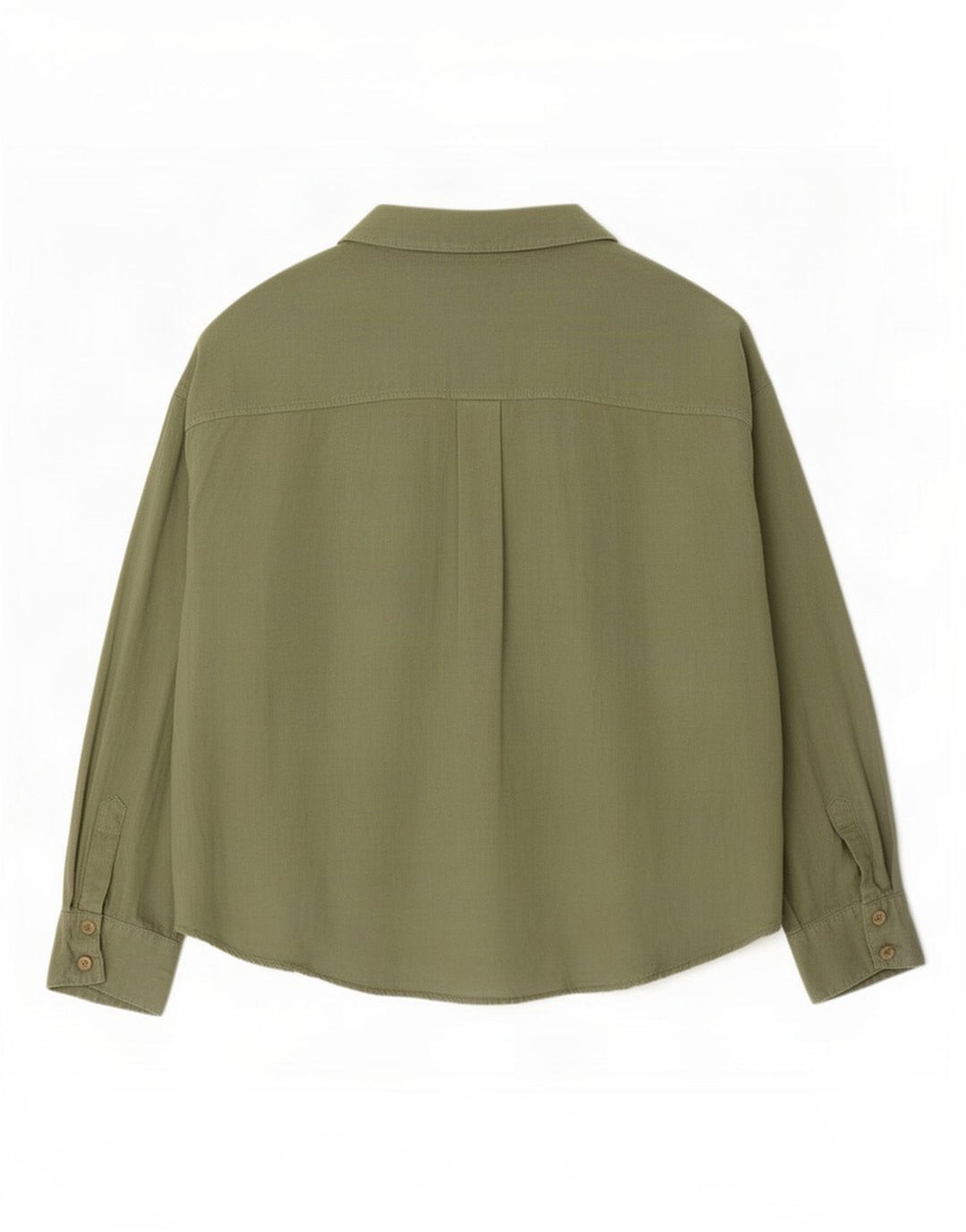 Zara Dame Overshirt Shirt UK 14 Medium Green Linen
