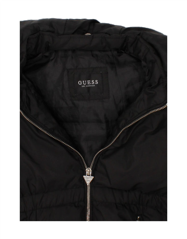 GUESS Girls Hooded Padded Coat 2-3 Years Black Polyester Vintage Guess and Second-Hand Guess from Messina Hembry 