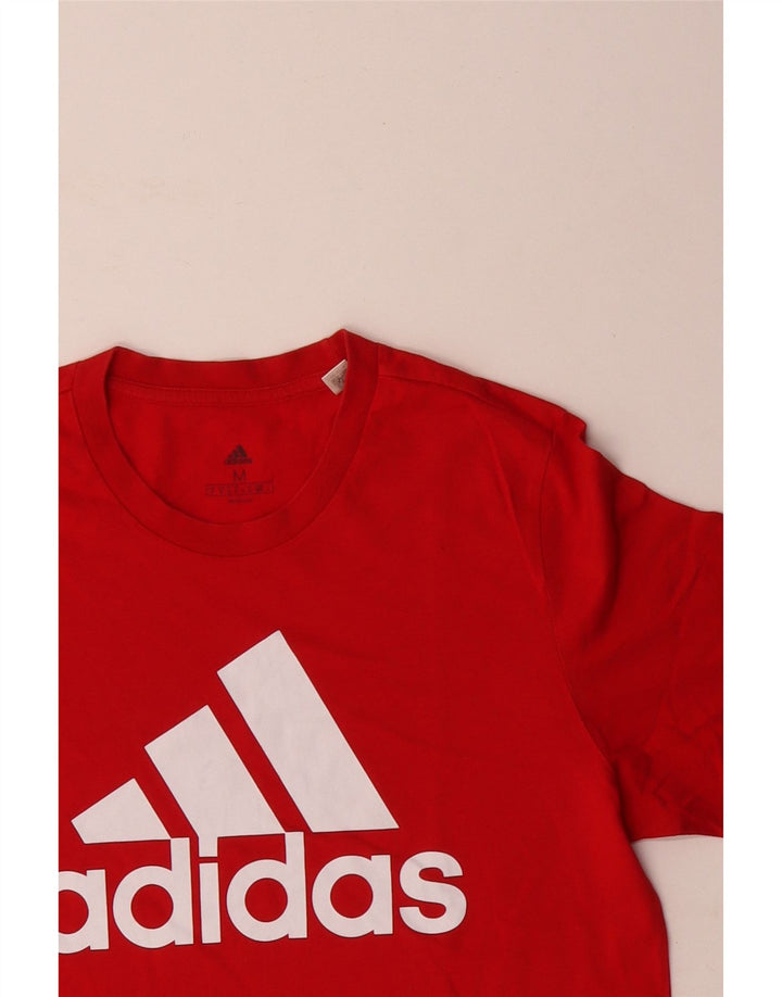Adidas Herre grafisk T-shirt Top Medium Rød Bomuld